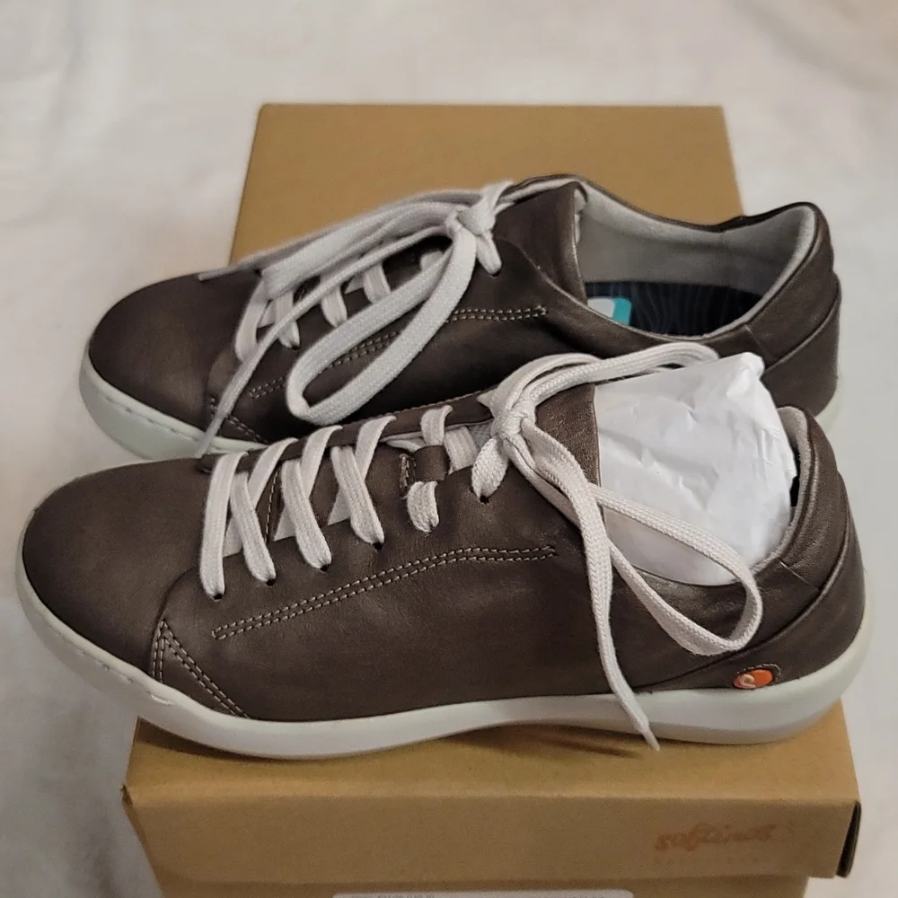 Softinos by FLY London Leather Lace-Up Sneakers - Bauk